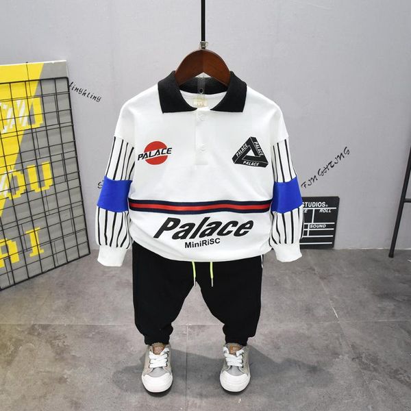 new autumn children boys cotton clothes kids lapel t-shirt pants 2pcs/sets toddler fashion clothing sets baby tracksuits, White
new autumn children boys cotton clothes kids lapel t-shirt pants 2pcs/sets toddler fashion clothing sets baby tracksuits, White