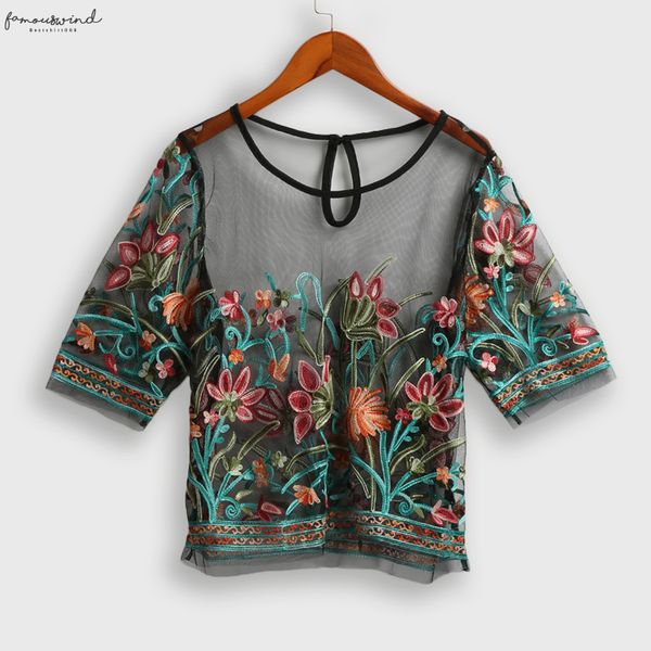 women see through blouse transparent mesh floral embroidered half sleeves sheer 3xl 5xl plus size shirts female black, White
women see through blouse transparent mesh floral embroidered half sleeves sheer 3xl 5xl plus size shirts female black, White