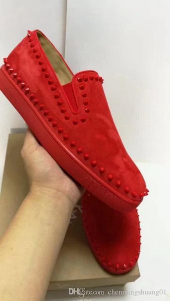 for men women shoes party wedding crystal leather sneakers designer sneakers red bottom shoe low cut suede spike shoes l194 #061, Black
for men women shoes party wedding crystal leather sneakers designer sneakers red bottom shoe low cut suede spike shoes l194 #061, Black