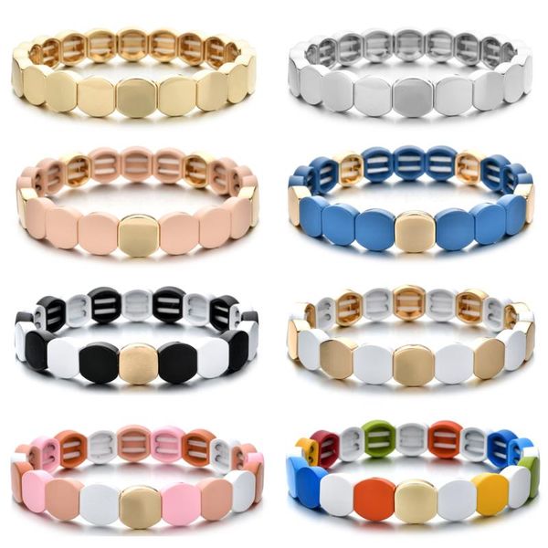 handmade enamel rainbow honeycomb tile bracelet colorful painted metal friendship street pgraphy bangles, Golden;silver
handmade enamel rainbow honeycomb tile bracelet colorful painted metal friendship street pgraphy bangles, Golden;silver