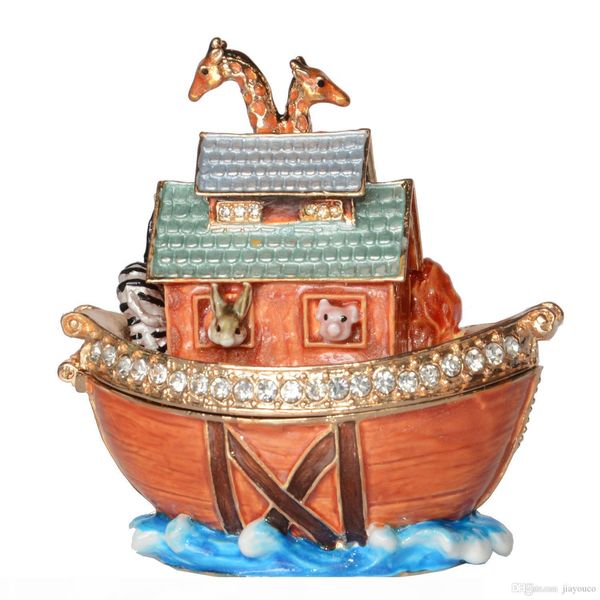noah's ark treasured trinket jewelry box decorative keepsake ornament collectible creative gifts, Black;white
noah's ark treasured trinket jewelry box decorative keepsake ornament collectible creative gifts, Black;white