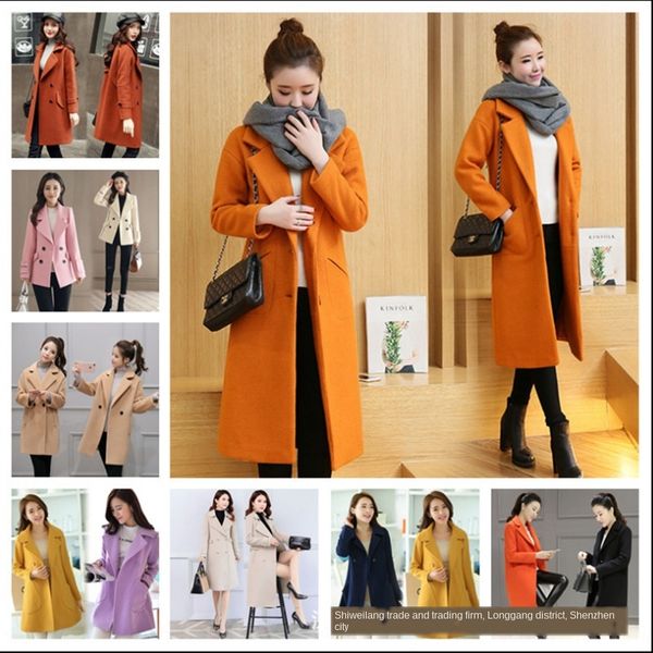 2020 autumn winter korean-style women's coat wool jacket wool wear fashion ni coat women's length woolen jacket, Black
2020 autumn winter korean-style women's coat wool jacket wool wear fashion ni coat women's length woolen jacket, Black