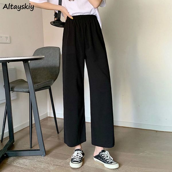 women's pants & capris wide leg women korean style black loose casual elastic high waist oversize lady ankle-length chic spring trendy, Black;white
women's pants & capris wide leg women korean style black loose casual elastic high waist oversize lady ankle-length chic spring trendy, Black;white