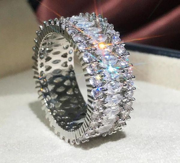 exquisite wedding jewelry 925 sterling silver white sapphire ring engagement diamond gift size 3 - 15, Golden;silver
exquisite wedding jewelry 925 sterling silver white sapphire ring engagement diamond gift size 3 - 15, Golden;silver