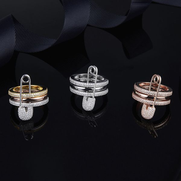 european and american creative luxury ring new crystal diamond pin ring fashion personalized ring female custom, Silver
european and american creative luxury ring new crystal diamond pin ring fashion personalized ring female custom, Silver