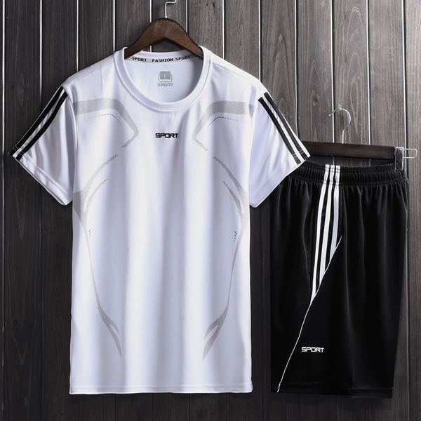 summer fitness sportswear set breathable short-sleeved training men's cropped running clothes casual pants sportswear casual pants, White;black
summer fitness sportswear set breathable short-sleeved training men's cropped running clothes casual pants sportswear casual pants, White;black