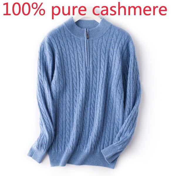 men's sweaters zipper half neck 100% pure cashmere sweater men winter autumn pullover casual computer knitted size -3xl, White;black
men's sweaters zipper half neck 100% pure cashmere sweater men winter autumn pullover casual computer knitted size -3xl, White;black