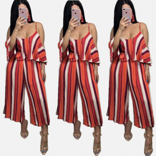 h8822 european and american womens selling fashion printed ruffles jumpsuit spot, White;black
h8822 european and american womens selling fashion printed ruffles jumpsuit spot, White;black