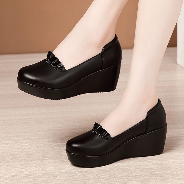 gktinoo wedges shoes for women 2020 autumn spring platform pumps woman high heels leather office shoes ladies plus size 33-43, Black
gktinoo wedges shoes for women 2020 autumn spring platform pumps woman high heels leather office shoes ladies plus size 33-43, Black