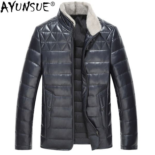 ayunsue new real sheepskin leather coat men 90% duck down jacket male genuine leather jackets outwear plus size d-129399 lx2352, Black
ayunsue new real sheepskin leather coat men 90% duck down jacket male genuine leather jackets outwear plus size d-129399 lx2352, Black