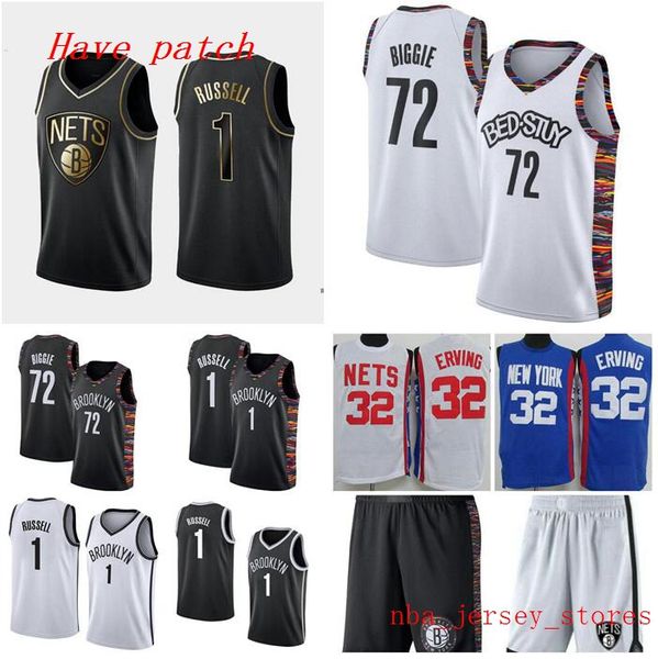 

men's basketball brooklyn nets 1 d 'angelo russell 73 biggie white gray city swingman sleeveless jersey and pant 01, Black;red