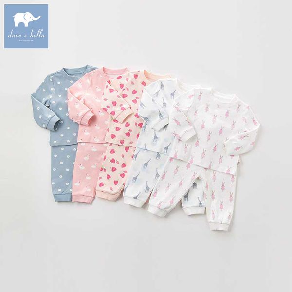 db9613 dave bella autumn baby clothing sets kids suit children long sleeve pajama set baby sleepwear, White
db9613 dave bella autumn baby clothing sets kids suit children long sleeve pajama set baby sleepwear, White