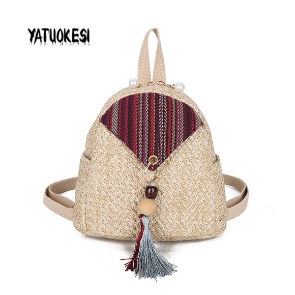 2020 women straw backpack fashion handmade woven rattan ladies tassel backpacks for teenage girls female wild mini backpack
2020 women straw backpack fashion handmade woven rattan ladies tassel backpacks for teenage girls female wild mini backpack