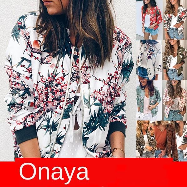 10 colors autumn and winter 2020 fashion printed sleeve clip round neck zipper long sleeve jacket women's jacket 100041, Black;brown
10 colors autumn and winter 2020 fashion printed sleeve clip round neck zipper long sleeve jacket women's jacket 100041, Black;brown