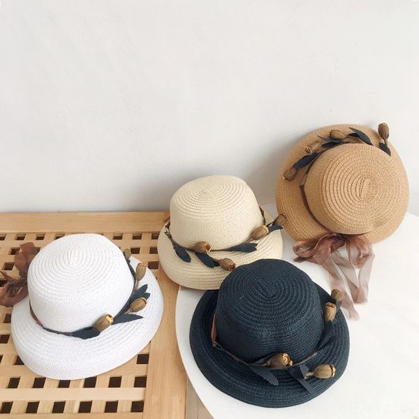 h510 summer 2020 new lampshade branch children's straw bucket bucket straw fisherman hat korean style girl sunshade fisherman hat, Blue;gray
h510 summer 2020 new lampshade branch children's straw bucket bucket straw fisherman hat korean style girl sunshade fisherman hat, Blue;gray