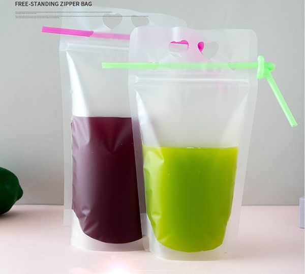 500/700ml drink pouches bags frosted zipper stand-up plastic drinking bag with straw reclosable zipper heavy duty hand-held translucent
500/700ml drink pouches bags frosted zipper stand-up plastic drinking bag with straw reclosable zipper heavy duty hand-held translucent