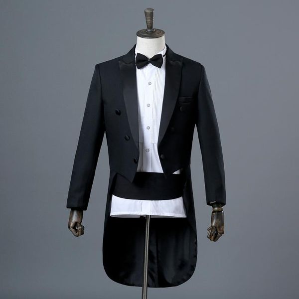 stage wear men's tuxedo magic performance conductor costume artist's jazz suit dance competition, Black;red
stage wear men's tuxedo magic performance conductor costume artist's jazz suit dance competition, Black;red