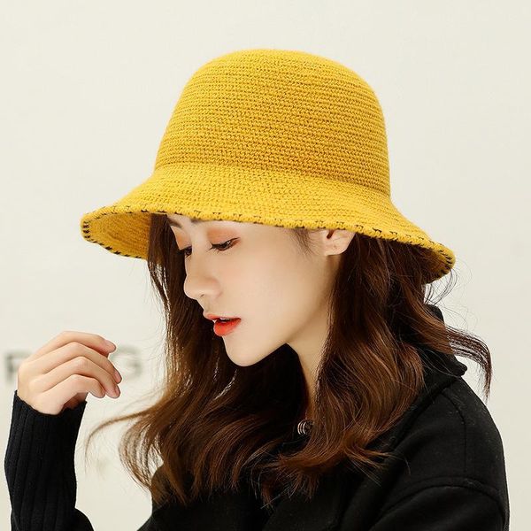 knitted bucket hat women korean fashion fisherman hat female ladies yellow cap solid color gorras travel sunhat, Blue;gray
knitted bucket hat women korean fashion fisherman hat female ladies yellow cap solid color gorras travel sunhat, Blue;gray