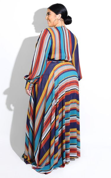 new design fashion print large size dress casual round neck long sleeve belt super large size dress 9098, Blue
new design fashion print large size dress casual round neck long sleeve belt super large size dress 9098, Blue