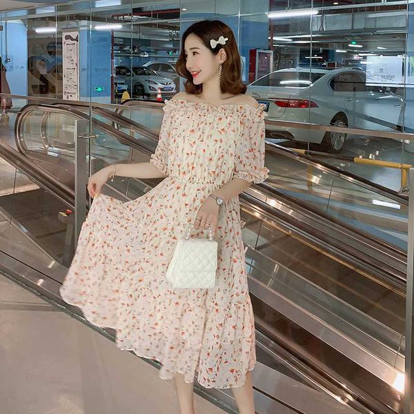 9605# maternity clothes summer chiffon short sleeve easy matching loose stylish dress for pregnant women mom dress, White
9605# maternity clothes summer chiffon short sleeve easy matching loose stylish dress for pregnant women mom dress, White