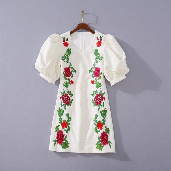 730 xl 2020 summer flora print panelled short sleeve embroidery clothes v neck sh, White;black
730 xl 2020 summer flora print panelled short sleeve embroidery clothes v neck sh, White;black