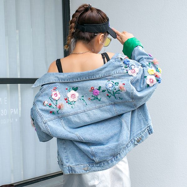ladies tide brand embroidered denim jacket women loose bf retro hip-hop style large size loose slim denim jacket women, Black;brown
ladies tide brand embroidered denim jacket women loose bf retro hip-hop style large size loose slim denim jacket women, Black;brown