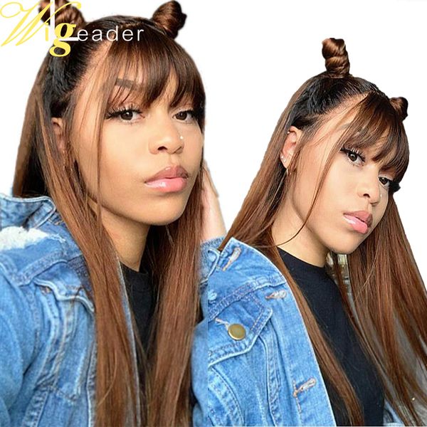 wigleader bangs remy human hair lace front wig 1b/brown ombre preplucked density lace frontal wigs hair wigs for black women
wigleader bangs remy human hair lace front wig 1b/brown ombre preplucked density lace frontal wigs hair wigs for black women