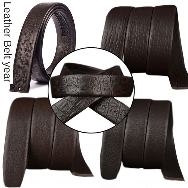 good texture men's 3.5 automatic buckle double-sided edge layer cattle body embossed belt belt body, Black;brown 
good texture men's 3.5 automatic buckle double-sided edge layer cattle body embossed belt belt body, Black;brown