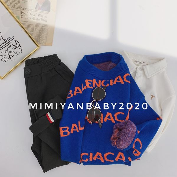 children's autumn 2020 new boys pullover sweater' pullover letter sweater boys' thin sweater fashion, Blue
children's autumn 2020 new boys pullover sweater' pullover letter sweater boys' thin sweater fashion, Blue