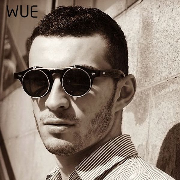 wue 2020 new flip sunglasses fashion vintage round steampunk classic double clamshell design sunglasses, White;black
wue 2020 new flip sunglasses fashion vintage round steampunk classic double clamshell design sunglasses, White;black