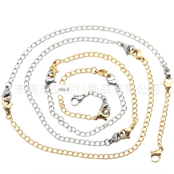 xlrcc stainless steel double-headed lobster diy accessories bracelet buckle tail necklace bracelet extension chain diy handmade acc, Silver
xlrcc stainless steel double-headed lobster diy accessories bracelet buckle tail necklace bracelet extension chain diy handmade acc, Silver