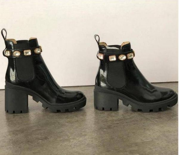 designer ladies martin boots fashion desert boots embroidered thick-soled leather ladies mid-heeled high heels, Black
designer ladies martin boots fashion desert boots embroidered thick-soled leather ladies mid-heeled high heels, Black
