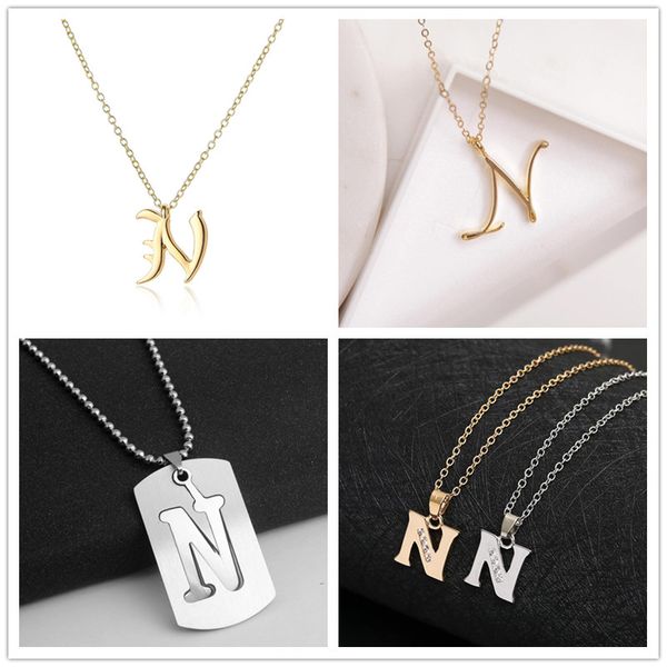 letter -n stainless steel alloy alphabet name initial pendant necklace monogram america english word sign chain friend woman mother men', Silver
letter -n stainless steel alloy alphabet name initial pendant necklace monogram america english word sign chain friend woman mother men', Silver