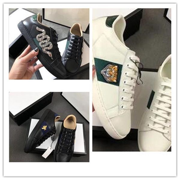 2020 ace casual shoes snake for mens women designer low leather sneakers ace bee stripes shoe walking sports trainers, Black
2020 ace casual shoes snake for mens women designer low leather sneakers ace bee stripes shoe walking sports trainers, Black
