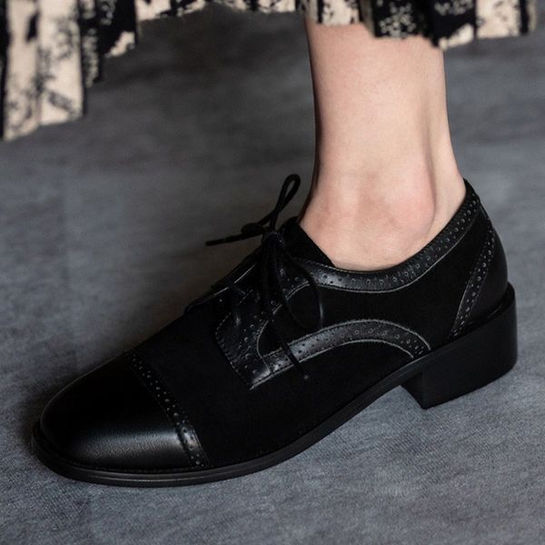 2020 autumn new thick heel round head deep-mouth thin shoes women's large color matching semi-high heeled natural leather, Black
2020 autumn new thick heel round head deep-mouth thin shoes women's large color matching semi-high heeled natural leather, Black
