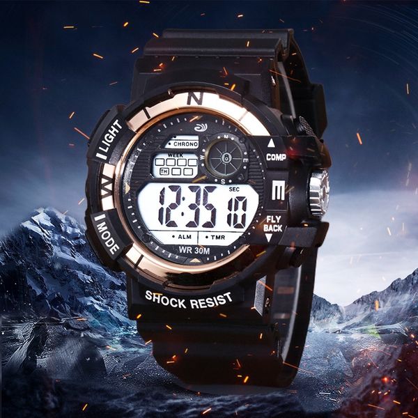 p9gse fashion fashion men's and women's leisure sports watch mountaineering waterproof black belt electroplating gift student elec, Blue
p9gse fashion fashion men's and women's leisure sports watch mountaineering waterproof black belt electroplating gift student elec, Blue