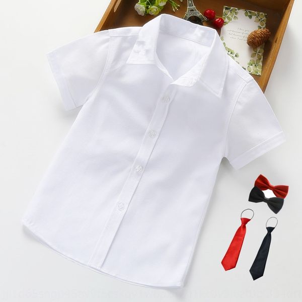 new short-sleeved shirt for boys white shirt children's children's and girls white short-sleeved costume, White;black
new short-sleeved shirt for boys white shirt children's children's and girls white short-sleeved costume, White;black