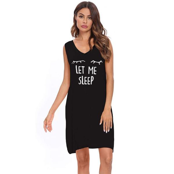 women's sleepwear women casual summer sleep dress sleeveless letter printed loose pencil o-neck nightgown sleepshirts, Black;red
women's sleepwear women casual summer sleep dress sleeveless letter printed loose pencil o-neck nightgown sleepshirts, Black;red