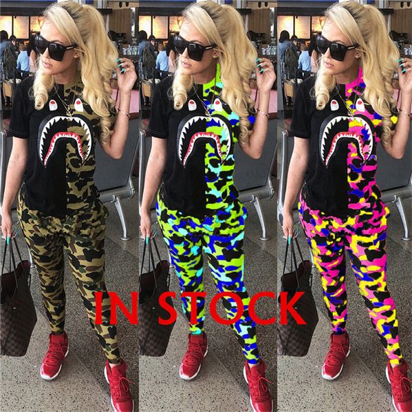 2020 camouflage shark face tracksuits camo color patchwork t-shirts + legging pants outfits designer sweat suit two piece clothing d72708, White
2020 camouflage shark face tracksuits camo color patchwork t-shirts + legging pants outfits designer sweat suit two piece clothing d72708, White
