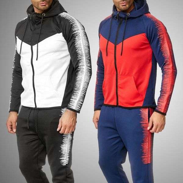 men's tracksuits striped sweat suits men 2021 tracksuit set fashion hoodies sweatpants jogger spring autumn slim track suit for, Gray
men's tracksuits striped sweat suits men 2021 tracksuit set fashion hoodies sweatpants jogger spring autumn slim track suit for, Gray