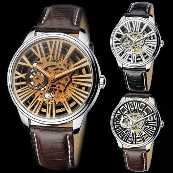 fashion cool new original eyki brand clock men skeleton automatic watch 3 style, Slivery;brown
fashion cool new original eyki brand clock men skeleton automatic watch 3 style, Slivery;brown