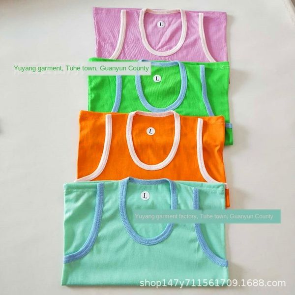 self-produced children's cotton sleeveless solid color camisole knitted children's base vest shirt small vest, Blue
self-produced children's cotton sleeveless solid color camisole knitted children's base vest shirt small vest, Blue