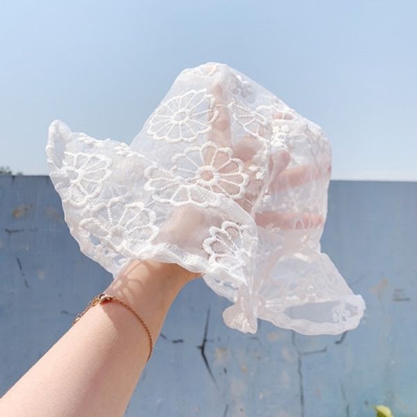 children fisherman 2020 new korean style girl baby bucket bucket lace fisherman hat foreign style beach holiday lace mesh hat, Blue;gray
children fisherman 2020 new korean style girl baby bucket bucket lace fisherman hat foreign style beach holiday lace mesh hat, Blue;gray