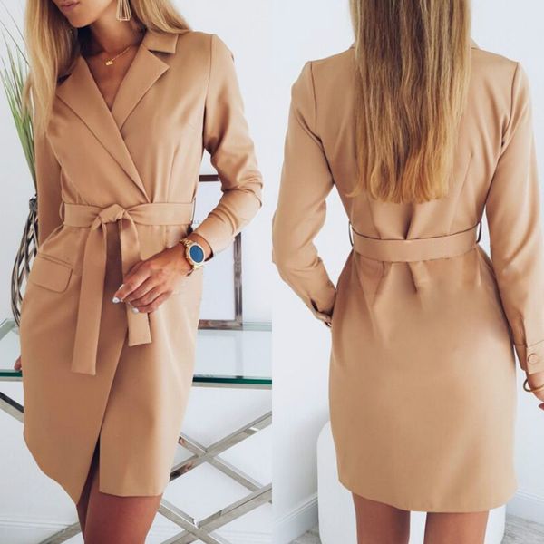 women's cardigan elegant long sleeve basic lapel blazer solid color slim fit long jacket coat suit with belt and bag, White;black
women's cardigan elegant long sleeve basic lapel blazer solid color slim fit long jacket coat suit with belt and bag, White;black