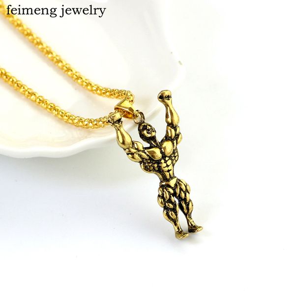 wholesale color gold stainless steel titanium sports gym fitness muscle man weightlifters men's pendant jewelry delivery, Silver
wholesale color gold stainless steel titanium sports gym fitness muscle man weightlifters men's pendant jewelry delivery, Silver