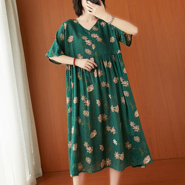 maternity dresses summer v-neck cotton dress with pocket plus size green floral pregnant women linen preppy style clothes, White
maternity dresses summer v-neck cotton dress with pocket plus size green floral pregnant women linen preppy style clothes, White