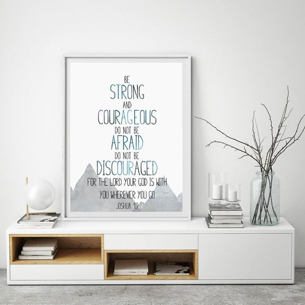 be strong and courageous scripture life quotes posters bible verse wall art canvas painting inspirational wall picture for kid's room d
be strong and courageous scripture life quotes posters bible verse wall art canvas painting inspirational wall picture for kid's room d