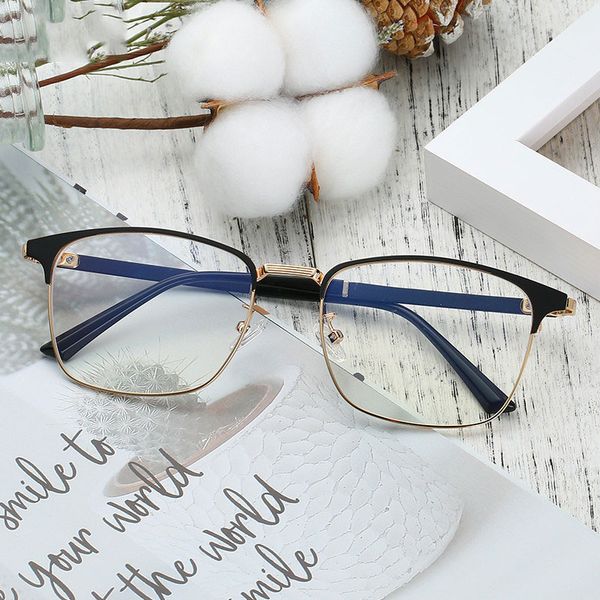 2020 new simple and comfortable flat mirror metal fashion business glasses trend can be equipped with myopia glasses frame, Black
2020 new simple and comfortable flat mirror metal fashion business glasses trend can be equipped with myopia glasses frame, Black