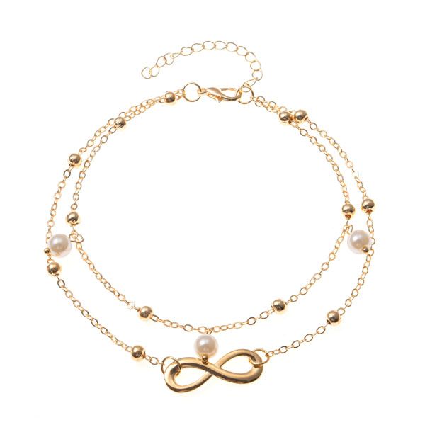 s1559 fashion jewelry double layer eight pearls anklet chain alloy beads ankle bracelet beach anklets foot chains, Golden;silver
s1559 fashion jewelry double layer eight pearls anklet chain alloy beads ankle bracelet beach anklets foot chains, Golden;silver