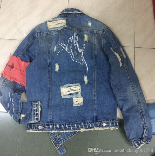 2018 new kanye west beggar damages zipper jacket coats back embroidered jackets red armband locomotive cowboy jacket hip hop male streetwear, Black;brown
2018 new kanye west beggar damages zipper jacket coats back embroidered jackets red armband locomotive cowboy jacket hip hop male streetwear, Black;brown